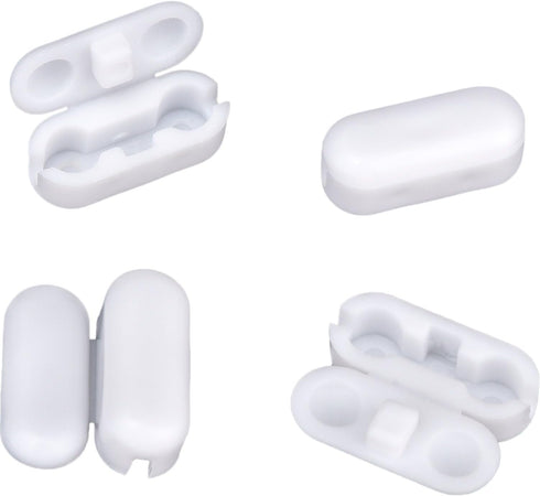 BBTO 30 Pack Chain Connectors Roller Shade Beaded Connector Plastic Replacement Clips for Window (White)