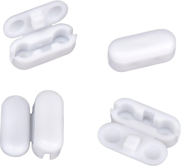 BBTO 30 Pack Chain Connectors Roller Shade Beaded Connector Plastic Replacement Clips for Window (White)