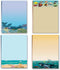 Beach & Ocean Notepads by Stonehouse Collection - 4 Assorted Notepads, USA Made