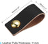 uxcell Leather Drawer Pulls, 2.5" 4Pcs Leather Furniture Handles Drawer Knobs Pulls with Screws for Dressers Drawers Cabinet Doors, Black/Gold/Gold by uxcell