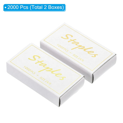 PATIKIL 24/6 Staples, 2000 Pcs, Jam Free Sharp Chisel Point Stapler Refill for Desktop Stapler, Rose Gold