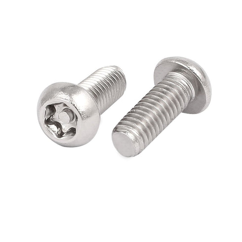 uxcell M6x16mm 304 Stainless Steel Button Head Torx Security Tamper Proof Screws (Pack of 30)