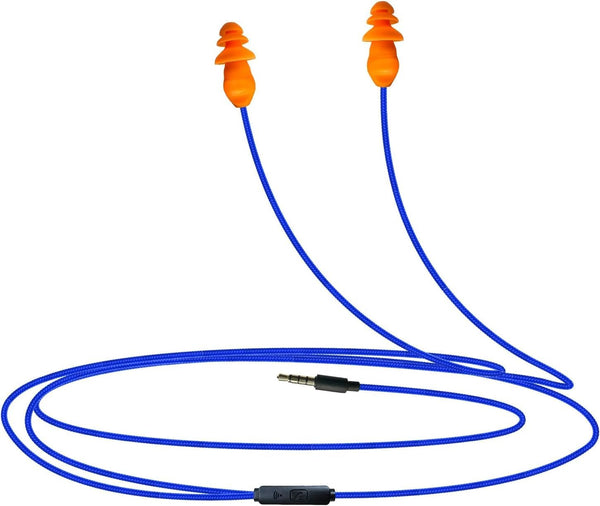 HomeSpot KR10J Work Earbuds, 27dB NRR, 3.5mm Wired Headphones with In-line Control and Mic, Noise Reduction for Work
