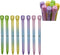 Maydahui 12 PCS Colorful Rose Ballpoint Pens - Retractable Flower Pens with Black Ink for School & Office