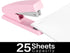 Deli Desktop Stapler, Pink Office Stapler with 640 Staples, 25 Sheet Capacity
