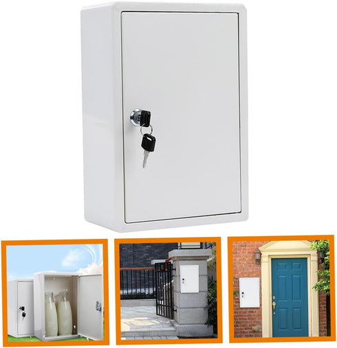 Mailbox Package Lockable Outdoor Plastic Milk Box for Wall Mounted Fresh Dairy Holder Decorative and Functional Design