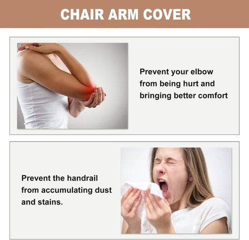 SARAFLORA Stretchable Office Chair-Arm Cover, Stain Resistant Spandex Slipcover for Desk Chairs Arm, Black