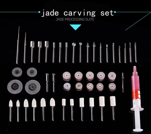 52pcs Diamond Mounted Burr Sets for Jade/Stone/Jewelry Making, Engraving, Polishing and Buffing Fit Dremel Rotary Tools by Luo ke