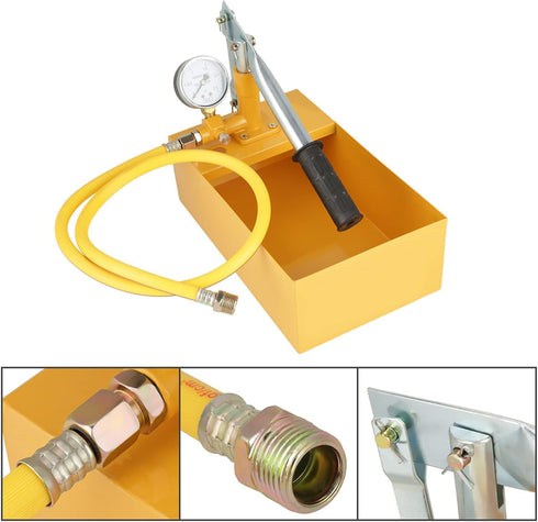Hydraulic Pressure Test Pump, 2.5Mpa 25KG Manual Tool for Pipeline Testing, Valves, and Pressure Vessels, 13ml/Time
