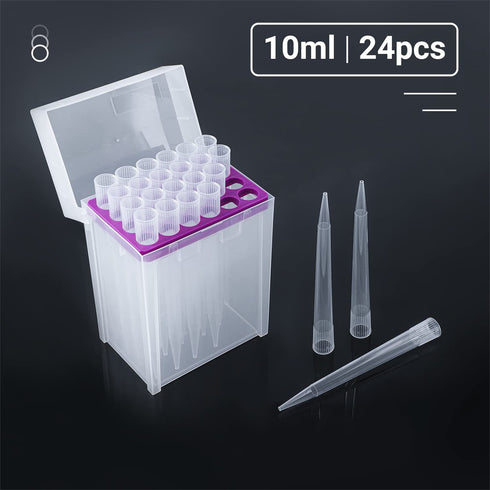 FOUR E'S SCIENTIFIC 10ml Pipette Tips - Universal 10000ul Sterile Pipette Tips Racked, RNase/DNase Free & Pyrogen Safe,