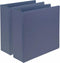 Samsill Earth's Choice, 3-Inch Durable D-Ring View Binder, 2 Pack, USDA Certified Biobased, Eco-Friendly, Indigo Blue