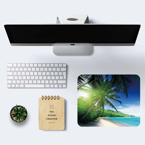 Beach in Sunset Mouse Pad, Non-Slip Rubber Base Wireless Gaming Mouse Pads for Computers, Cute Designs for Women.