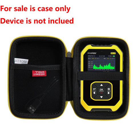 Hermitshell Hard Travel Case for Geiger Counter Nuclear Radiation Detector - FNIRSI Radiation Dosimeter (Black+Yellow Zipper)