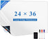 Magnetic Fridge White Board Paper, 24" x 36" Large Dry Erase Sheet for Kitchen Organizer, Includes Markers and Eraser
