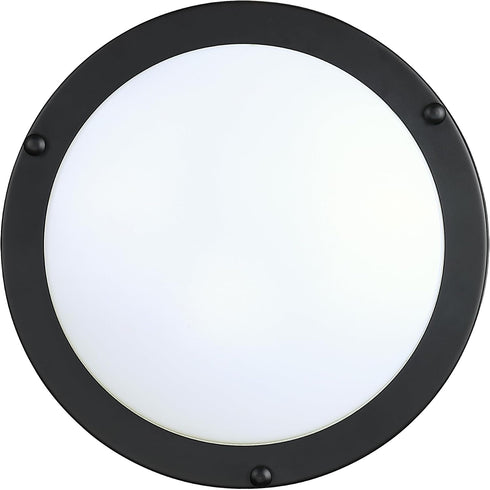 7.5 Inch 7.5 2700K/3000K/3500K/4000K/5000K 12W Round Black Ceiling Light Fixture for Living Room - Black LED Flush