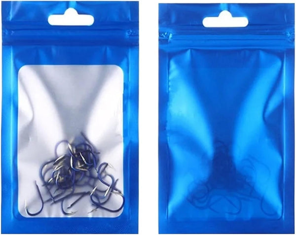 IRTGFHJE Flat Lock Bags Matte Aluminum Foil Ziplock Hanging Bag 100PCS DIY Jewelry