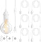 Reginary 6 Pieces Hanging Light Cord Kit Lantern Bulb Cord Cable Extension