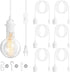 Reginary 6 Pieces Hanging Light Cord Kit Lantern Bulb Cord Cable Extension