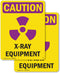 (2 Pack) X-Ray Equipment OSHA Caution Radiation Sign 12 Inch X 18 Inch Rust-Free Aluminum Metal Signs