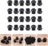 50pcs 25mm Zerodeko Black Round Tubing End Caps Furniture Leg Plugs Table Chair Leg Inserts Floor Protectors, Diameter