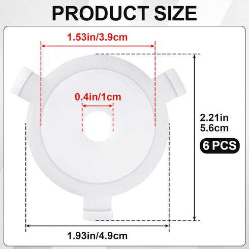 CTEAKOP 6 E27 Pcs Lamp Shade Adapter Ring, Lamp Shade Ring, Lamp Shade Adapter Ring Reducer, Plastic Lamp Shade Adapter