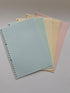Maruman 26-Hole B5 Loose Sheets, 6mm Ruled, 60-sheet/pack (12-sheet x 5 colors), 1 Pack (L1231-99)