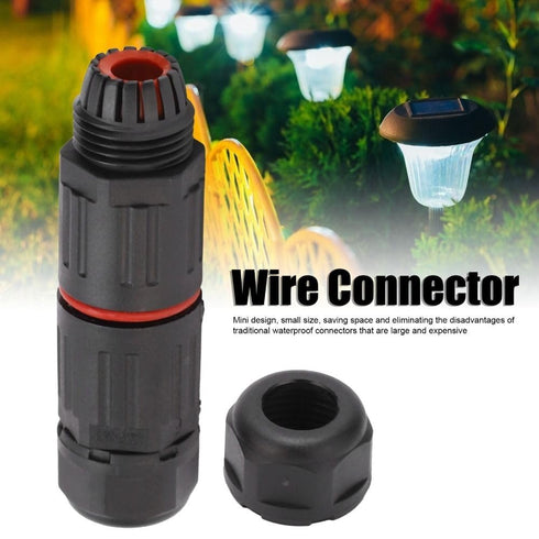 Chiffonade PA66 IP68 3-Core (16A 300V, 5115mm) Wire Connector Fire Retardant with Terminal Adapter for Outdoor Lighting