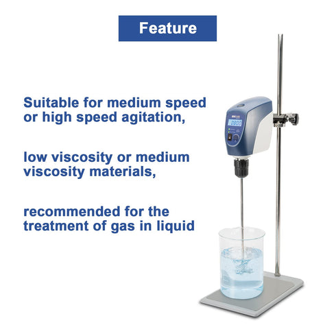 ONiLAB 18900626 Radial-Flow Stirrer, 316L Stainless Steel, 50mm Diameter, 8mm Shaft, 400mm Length