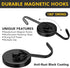 MIKEDE Magnetic Hooks, 110LB Heavy Duty Neodymium Black Magnet Hooks for Indoor Outdoor Hangers, 6 Pack
