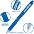 Pastel Ballpoint Pens, Colored Ink, Retractable, Medium Point 0.7mm, Quick Drying, Smearing and Smudging Proof