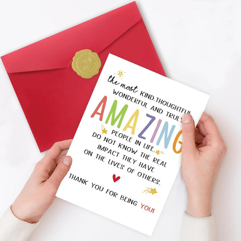 Zyulin Cute Thank You Card for Best Friend Bestie, Appreciation Gifts for Teacher Boss Coworker Doctor, Sweet