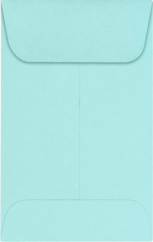 LUXPaper Coin Envelopes, Seafoam, 2 1/4-Inch x 3 1/2-Inch, 50-Count