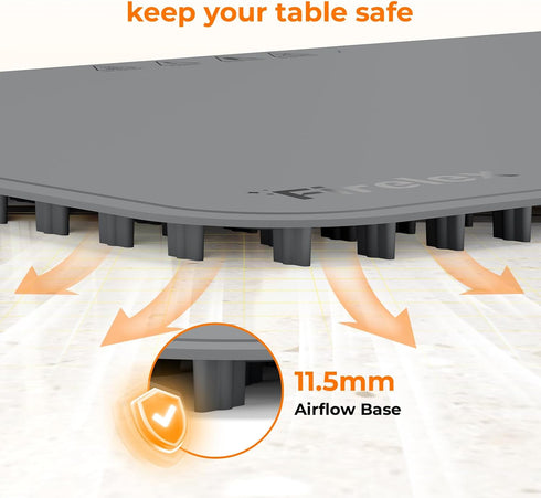7-Temp Settings, 8s Firelex Food Warming Mat for Buffet, Silicone Food Warm Mat with Timer & Fast Heat, The Perfect