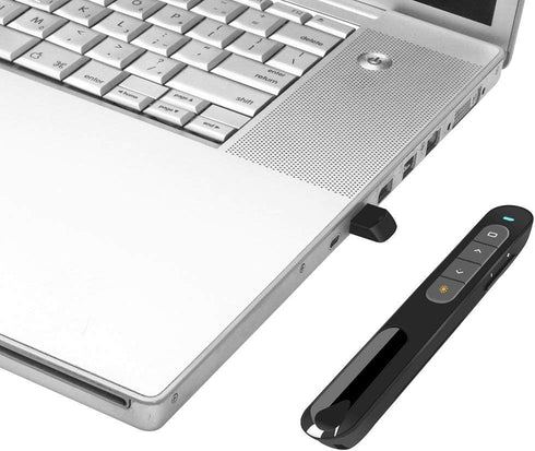 DinoFire 2.4GHz Wireless Presenter, Hyperlink Volume Control Presentation Clicker RF USB PowerPoint Clicker