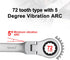 Ratchet Wrench, 19mm Combination Wrench, 180 Flex Head Ratcheting Tool, Anti-rust Wrench