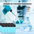ESHATO 100 Pieces Glass Sample Vial, Small Liquid Sampling Bottle with Black Plastic Screw Caps