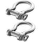 2 Pcs 3/8 Inch 304 Stainless Steel D Ring Shackles, 10 mm Screw Pin Anchor Shackle for Traction Steel Wire