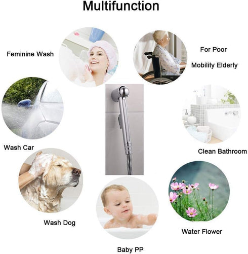 YHWKZCTTT Set Muslim Shower Cloth Diaper Sprayer Kit - ABS Booster Spray Gun Wall Mounted