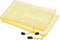 MECCANIXITY Mesh Zipper Bags, B6 Size File Document Pockets, Bill Pouch Folders for Office Home Supply, Yellow Pack of 6