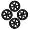 Healifty 4pcs Shopping Cart Wheel Rolling Cart Wheels for Utility Easy to