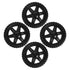 Healifty 4pcs Shopping Cart Wheel Rolling Cart Wheels for Utility Easy to