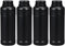 PE Plastic Food Grade Bottles, Wide Mouth Lab Reagent Bottle for Liquid/Solid Sample Storage, Black, 17oz