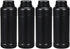PE Plastic Food Grade Bottles, Wide Mouth Lab Reagent Bottle for Liquid/Solid Sample Storage, Black, 17oz