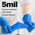 Medical Nitrile Exam Gloves, 5 mil Chemo-Rated Powder-Free Food Safe Cleaning Disposable Glove Blue 100/1000Pcs