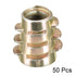 uxcell Furniture Threaded Insert Nuts, Zinc Alloy Hex-Flush M5 Internal Threads, 10mm Length, 50pcs