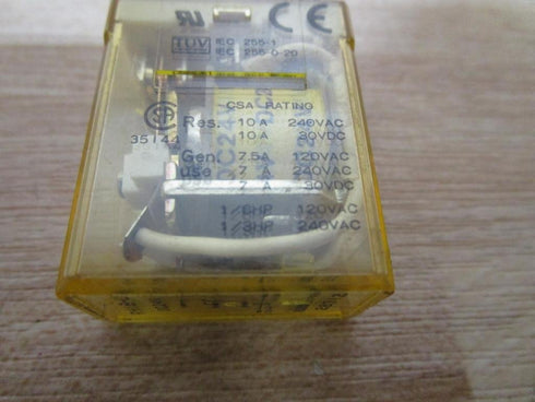Idec RH1B-UDC24V Relay, Spdt, 110Vac, 30Vdc, 10A