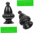 Veemoon 2pcs Unique Lampshade Knob Decorative Finial Accessory for Table and Floor Lamps Elegant Black Aluminum Design