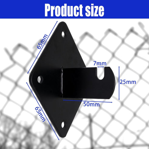 Wall Brackets for Gridwall Panels, Black Mount Brackets with Mounting Hardware (10 Pack)