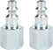 WYNNsky Industrial Air Plug Set, 1/4 Inch Body Size, 3/8 Inch NPT Female Threads, 2 Pieces