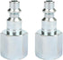 WYNNsky Industrial Air Plug Set, 1/4 Inch Body Size, 3/8 Inch NPT Female Threads, 2 Pieces